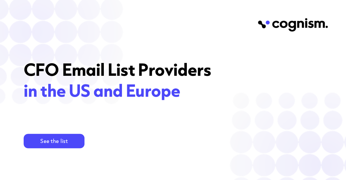 6 CFO Email List Providers in the US and Europe [2026]