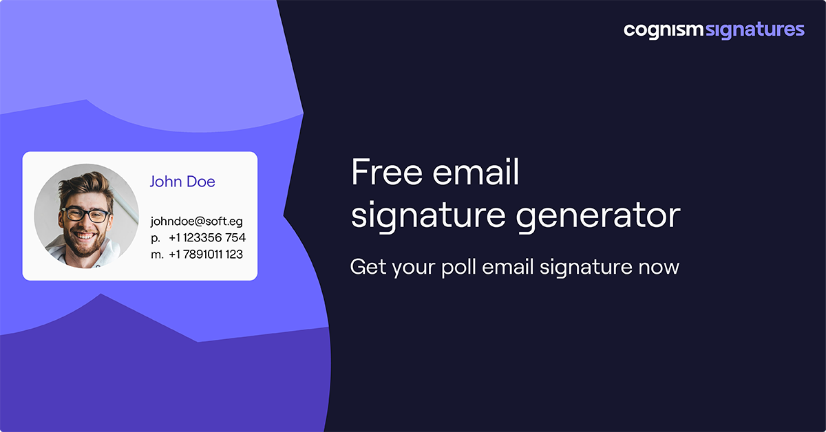 Cogsig How to add a poll or survey to your email signature featured banner blog