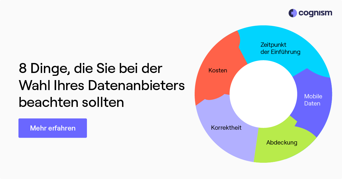 8 Dinge, die Sie bei der Wahl eines Datenanbieters beachten sollten