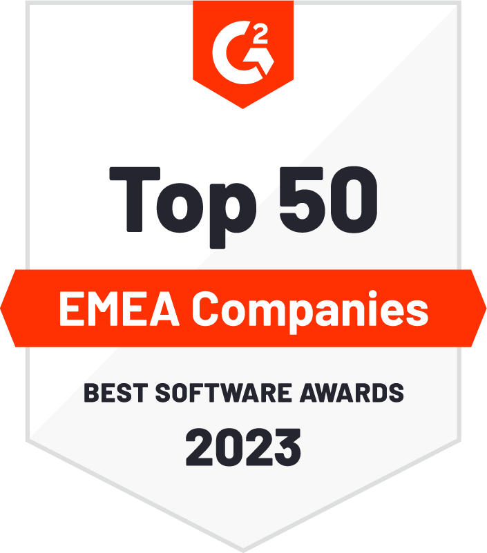 G2 Best Software 2023 Badge EMEA