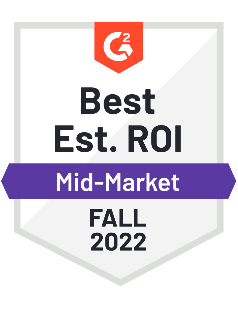 Best Est ROI Mid-Market - Fall 2022